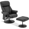 image:imageMCombo Swivel Recliner with Ottoman TV Chair with Vibration Massage Ideal for RV Small Space Living Room amp Bedroom 4539 4828 Textile Dark GreyBlack