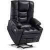 image:imageMCombo Triple Motor Power Lift Recliner Chair with Massage and Dual Heating Adjustable Headrest for Elderly People Faux Leather 7632 Blue MediumBlack