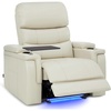 image:imageMCombo Triple Motors Power Recliner Chair with Power Headrest amp Lumbar Support for Living Room Home Theater Seating with Armrest Storage Tray Table and Dual Charging Ports HTS708 GreyBeige