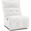 image:imageMCombo Wall Hugger Armless Power Recliner Chair with USB Ports 295 Extra Wide Seat Oversized Fabric Powered Reclining Sofa for Living Room Small Space ALR01Cream White