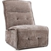 image:imageMCombo Wall Hugger Armless Power Recliner Chair with USB Ports 295 Extra Wide Seat Oversized Fabric Powered Reclining Sofa for Living Room Small Space ALR01Brown