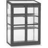 image:imageMCombo Wooden Cold Frame Greenhouse Raised Flower Planter Shelf Protection for Outdoor Indoor Use 0760 Dark GreyDark Grey