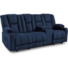 image:imageMCombo Zero Gravity Power Loveseat Sofa with Console Heat and Massage Reclining Loveseat for Living Room Fabric 6035SET Grey Loveseat with ConsoleNavy Blue
