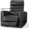 image:imageMCombo Zero Gravity Power Recliner Chair with Adjustable Headrest for Living Room Home Theater Seating Recliner with 360 Swivel Tray Table USB amp TypeC Ports LED Lighting Armrest Storage HTS555Black