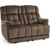 image:imageMCombo Zero Gravity Power Recliner Sofa with Drop Down Table Heat and Vibration Massage 3 Seater Dual Reclining Couch with USB Ports Cup Holders for Living Room Fabric RS6236 GreyDark Brown