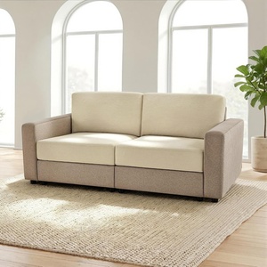 image:imageMCombo 116 Oversized Sectional Couch Sofa with Storage Ottoman PetFriendly Cloud Couch with FSC Certified 26 Deep Seat Sofa for Living Room Chenille S6366 GreyCream