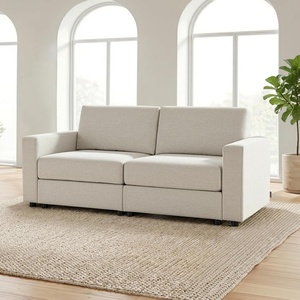 image:imageMCombo 116 Oversized Sectional Couch Sofa with Storage Ottoman PetFriendly Cloud Couch with FSC Certified 26 Deep Seat Sofa for Living Room Chenille S6366 GreyBeige