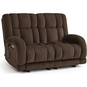 image:imageMCombo 646 Oversized Reclining Loveseat with Heat and Massage Zero Gravity Recliner Loveseat Sofa with Adjustable Headrest and Dual USB Charging Ports Fabric 6855 BrownBrown