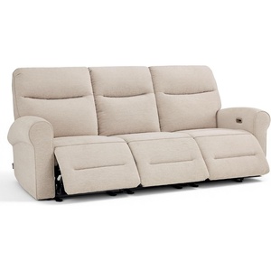 image:imageMCombo 646 Wall Hugger Power Loveseat Recliner Sofa with USB Ports Reclining Loveseat for Small Spaces Living Room RV Fabric PR635M1 Navy BlueBeige
