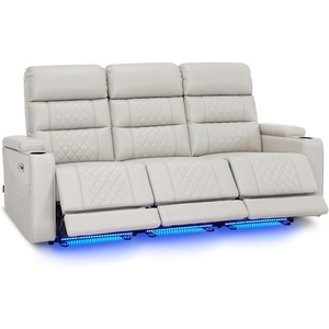 image:imageMCombo 767 3 Seats Zero Gravity Power Loveseat Sofa for Adults Home Theater Seating with Power Headrest FSC Certified USB amp Type C Ports Armrest Storage amp LED Light HTS564 GreyLight Grey