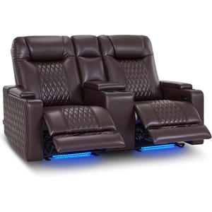 image:imageMCombo 80 Zero Gravity Oversized Power Reclining Loveseat with Adjustable Headrest for Living Room Double Recliner Sofa with USB amp Type C Armrest Storage amp LED Light HTS401SETBrown