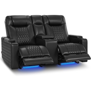 image:imageMCombo 80 Zero Gravity Oversized Power Reclining Loveseat with Adjustable Headrest for Living Room Double Recliner Sofa with USB amp Type C Armrest Storage amp LED Light HTS401SETBlack