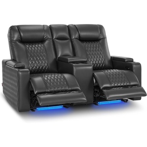 image:imageMCombo 80 Zero Gravity Oversized Power Reclining Loveseat with Adjustable Headrest for Living Room Double Recliner Sofa with USB amp Type C Armrest Storage amp LED Light HTS401SETDark Grey