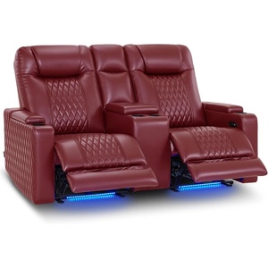 image:imageMCombo 80 Zero Gravity Oversized Power Reclining Loveseat with Adjustable Headrest for Living Room Double Recliner Sofa with USB amp Type C Armrest Storage amp LED Light HTS401SETRed