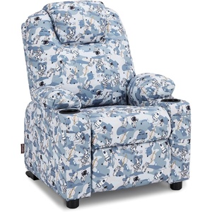 image:imageMCombo Big Kids Recliner for Ages 3 Child Reclining Chair Toddlers Recliner Sofa with Cup Holders Fabric CamouflageCamouflage
