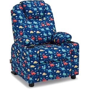 image:imageMCombo Big Kids Recliner for Ages 3 Child Reclining Chair Toddlers Recliner Sofa with Cup Holders Fabric CamouflageDinosaur