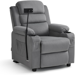 image:imageMCombo Bigger Kids Recliner for Ages 5 Teens Recliner with iPad Stand Child Reclining Chair with Cup Holders CamouflageDark Grey