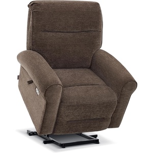 image:imageMCombo Dual Motor Power Lift Recliner Chair with Massage and Heat for Elderly USB Ports Lay Flat Fabric 7666 BeigeDark Brown