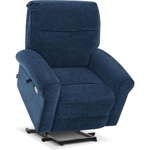 image:imageMCombo Dual Motor Power Lift Recliner Chair with Massage and Heat for Elderly USB Ports Lay Flat Fabric 7666 BeigeNavy Blue