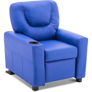 image:imageMCombo Kids Recliner Chair with Cup Holders for Boys and Girls RoomArmrest Sofa Couch with Cup Holder for ToddlersFaux Leather 7240 PinkNavy Blue