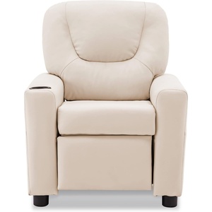 image:imageMCombo Kids Recliner Chair with Cup Holders for Boys and Girls RoomArmrest Sofa Couch with Cup Holder for ToddlersFaux Leather 7240 PinkWhite