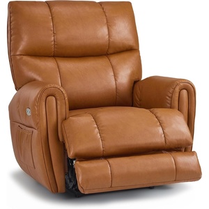 image:imageMCombo Large Lay Flat Dual Motor Power Recliner Chair with Heat and Vibration USB and Type C Ports Faux Leather Electric Recliner for Living Room Infinite Position 6199 Saddle BrownSaddle Brown