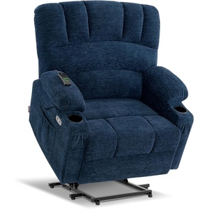 image:imageMCombo Oversized Power Lift Recliner Chair for Elderly Lift Chair with Heat and Massage Lift Recliner for Big and Tall Cup Holders USB amp Type C Ports Fabric R7092 Beige OversizeNavy Blue