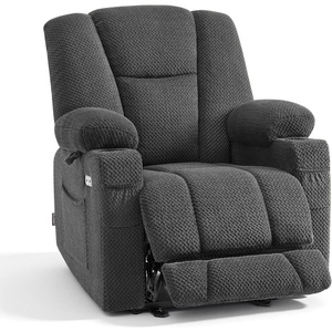 image:imageMCombo Oversized Zero Gravity Recliner Chair with Heating and Massage Power Recliner for Big and Tall with USB amp Type C Ports Cup Holders for Living Room 8017 Grey OversizedGrey