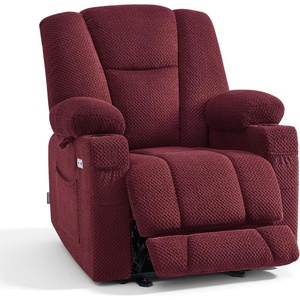 image:imageMCombo Oversized Zero Gravity Recliner Chair with Heating and Massage Power Recliner for Big and Tall with USB amp Type C Ports Cup Holders for Living Room 8017 Grey OversizedBurgundy