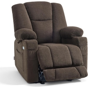 image:imageMCombo Oversized Zero Gravity Recliner Chair with Heating and Massage Power Recliner for Big and Tall with USB amp Type C Ports Cup Holders for Living Room 8017 Grey OversizedBrown