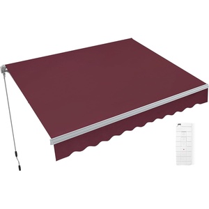 image:imageMCombo Patio Awning 10x8 Feet Sunshade Canopy for Motorized Retractable Awnings 4693GreyBurgundy