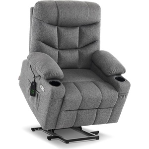 image:imageMCombo Power Lift Recliner Chair with Extended Footrest for Elderly People Fabric 7283 Dark Gray LargeDark Gray