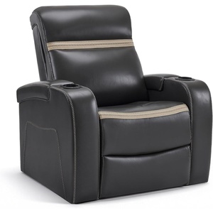 image:imageMCombo Power Recliner Chairs Leather Recliner Chair for Adults Home Theater Seating with Adjustable Headrest USB Ports LED Light amp Armrest Storage Recliners for Living Room HTS400 Neutral GreyNeutral Grey