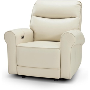image:imageMCombo Power Wall Hugger Recliner Chair for Small Space RV Living Room USB amp USBC Charging Ports Modern Rolled Arm Recliner Faux Leather PR630 Navy Blue MediumBeige