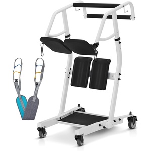 image:imageMCombo Stand Assist Patient Lift with Transfer Belt Patient Transport Unit for Home Care and Elderly Use 400lbs Capacity STA446 Navy BlueSolid Black