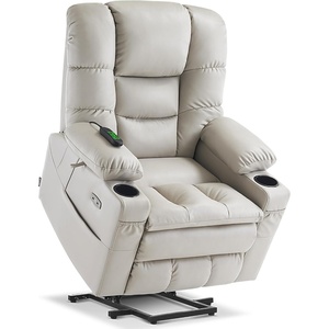 image:imageMCombo Triple Motor Power Lift Recliner Chair with Massage and Dual Heating Adjustable Headrest for Elderly People Faux Leather 7632 Blue MediumLight Grey