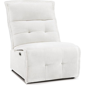 image:imageMCombo Wall Hugger Armless Power Recliner Chair with USB Ports 295 Extra Wide Seat Oversized Fabric Powered Reclining Sofa for Living Room Small Space ALR01Cream White