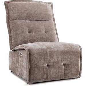 image:imageMCombo Wall Hugger Armless Power Recliner Chair with USB Ports 295 Extra Wide Seat Oversized Fabric Powered Reclining Sofa for Living Room Small Space ALR01Brown