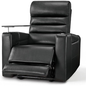 image:imageMCombo Zero Gravity Power Recliner Chair with Adjustable Headrest for Living Room Home Theater Seating Recliner with 360 Swivel Tray Table USB amp TypeC Ports LED Lighting Armrest Storage HTS555Black