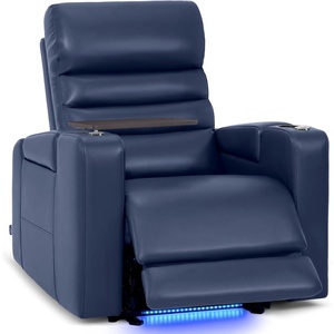 image:imageMCombo Zero Gravity Power Recliner Chair with Adjustable Headrest for Living Room Home Theater Seating Recliner with 360 Swivel Tray Table USB amp TypeC Ports LED Lighting Armrest Storage HTS555Blue