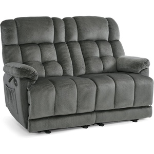 image:imageMCombo Zero Gravity Power Recliner Sofa with Drop Down Table Heat and Vibration Massage 3 Seater Dual Reclining Couch with USB Ports Cup Holders for Living Room Fabric RS6236 GreyGrey