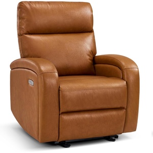 image:imageMCombo Zero Wall Recliner Chair Power Wall Hugger Recliner with USB amp TypeC Dual Charge Ports for Small Space Living Room RV PR644 Dark GreyCognac Brown