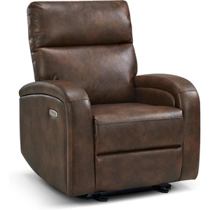 image:imageMCombo Zero Wall Recliner Chair Power Wall Hugger Recliner with USB amp TypeC Dual Charge Ports for Small Space Living Room RV PR644 Dark GreyDark Brown