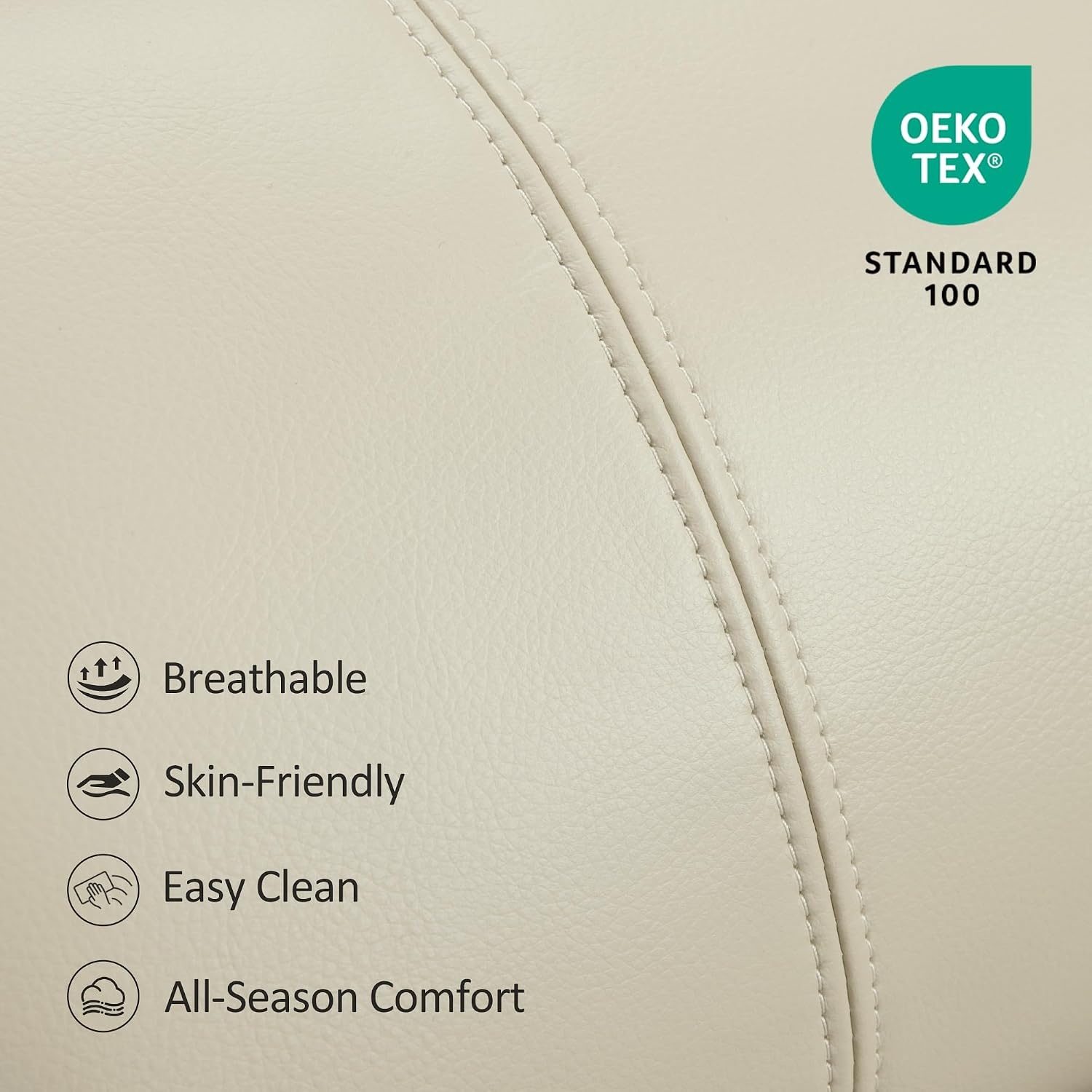 image:imageMCombo Lift Chair for Tall Man 66 Dual Motor Power Lift Recliner Chair for Elderly Lay Flat for Sleeping Heat and Massage USB amp Type C Faux Leather 7755 BlueCream White