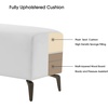 image:imageBarberPub Waiting Room Chairs Salon Furniture Office Reception Bench Ottoman Bench Lobby Guest Chairs for Entryway Store Faux Leather W704 Dark GreyCream White