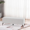image:imageBarberPub Waiting Room Chairs Salon Furniture Office Reception Bench Ottoman Bench Lobby Guest Chairs for Entryway Store Faux Leather W704 Dark GreyCream White