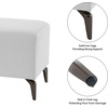 image:imageBarberPub Waiting Room Chairs Salon Furniture Office Reception Bench Ottoman Bench Lobby Guest Chairs for Entryway Store Faux Leather W704 Dark GreyCream White