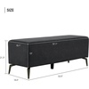 image:imageBarberPub Waiting Room Chairs Salon Furniture Office Reception Bench Ottoman Bench Lobby Guest Chairs for Entryway Store Faux Leather W704 Dark GreyDark Grey