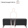 image:imageBarberPub Waiting Room Chairs Salon Furniture Office Reception Bench Ottoman Bench Lobby Guest Chairs for Entryway Store Faux Leather W704 Dark GreyDark Grey