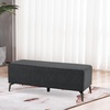 image:imageBarberPub Waiting Room Chairs Salon Furniture Office Reception Bench Ottoman Bench Lobby Guest Chairs for Entryway Store Faux Leather W704 Dark GreyDark Grey